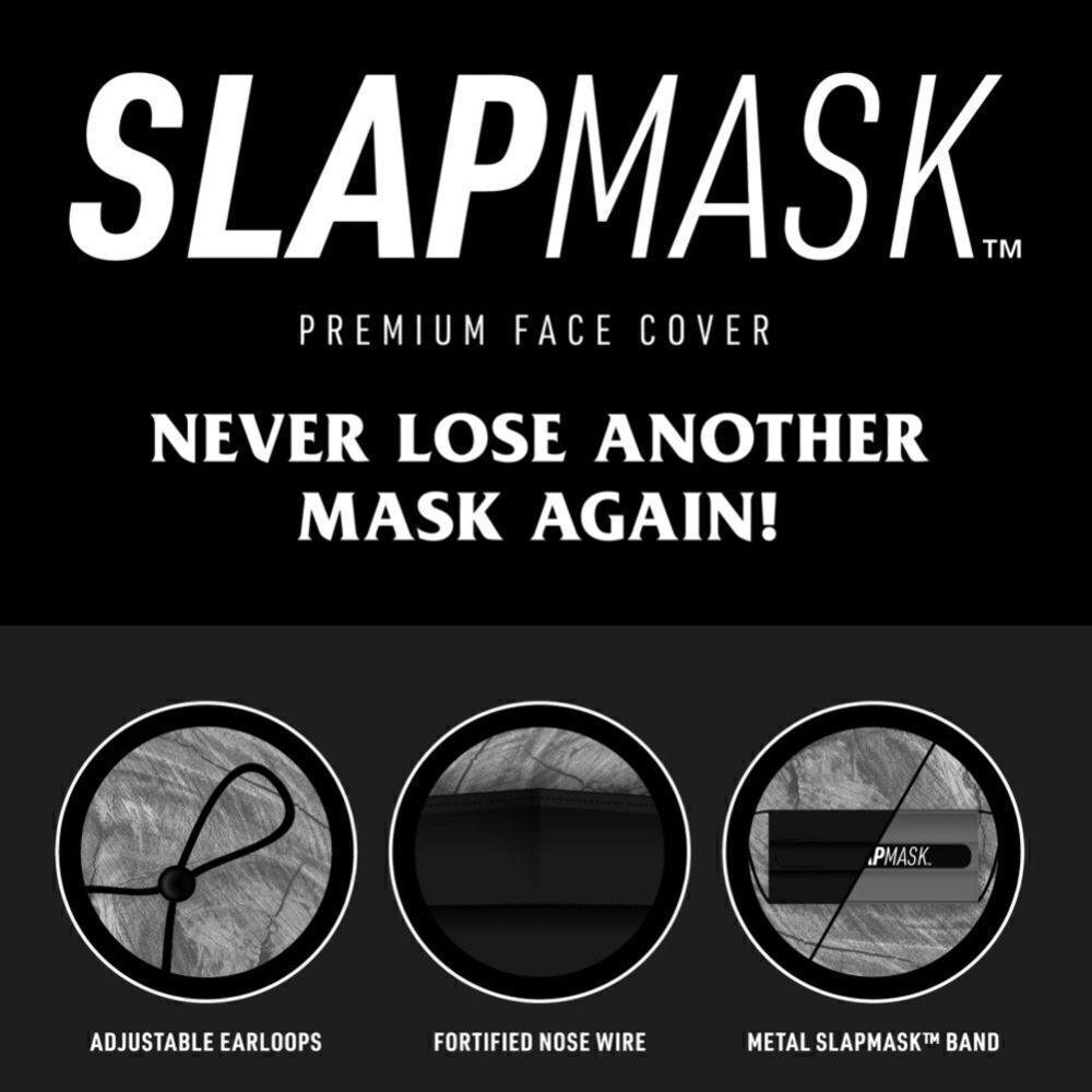 Slap Mask ONE NWT Face Mask in Black Adult Size - Picture 2 of 3
